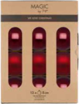 Actual product image Inge’s Glas Christmas Decor Christmas bauble Smooth Port 12 pieces, red (12 -part)