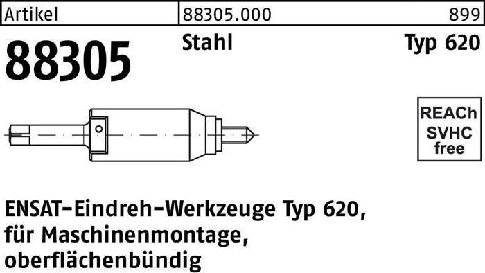 Ensat Eindrehwerkzeug R 88305 Typ 620 M 20 Stahl