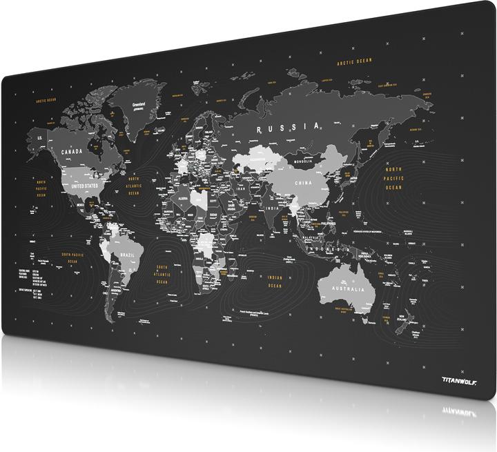 Actual product image Titanwolf Gaming mouse pad, XXXL speed gaming mouse mat, mouse pad extra large area of 1600 x 800mm, world map (XXL)