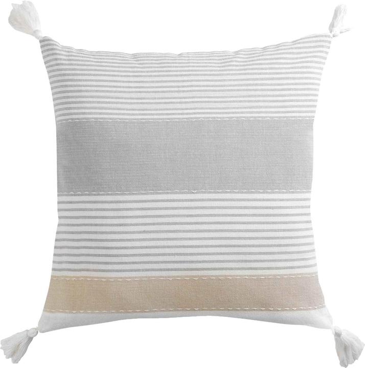 Immagine prodotto Casativo Cuscino decorativo con strisce e pom pom (60 x 60 cm)
