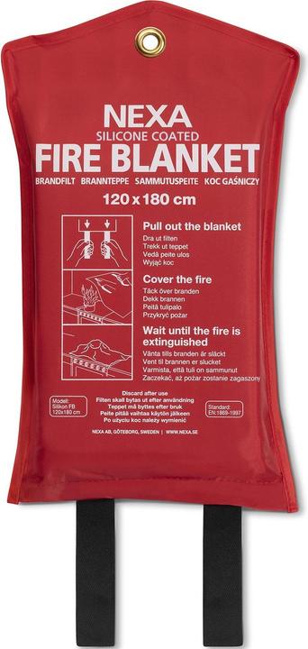 Image du produit Nexa FBS-180 : couverture anti-feu enduite de silicone, 120x180cm, complies w