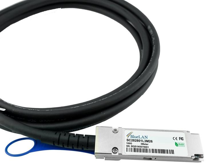 Produktbild BlueLAN HPE 845406-B21 kompatibles DAC QSFP28 SC282801L3M26