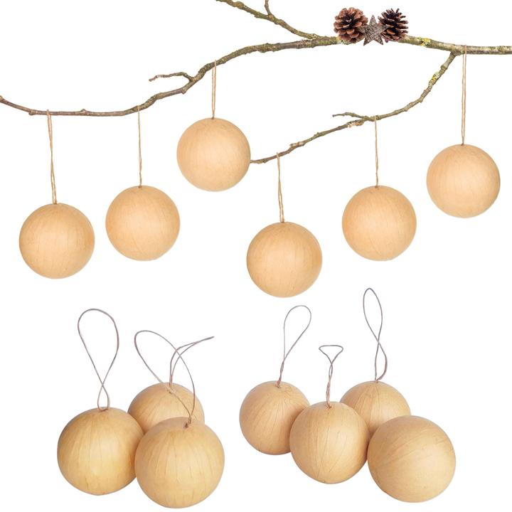 Produktbild Papierdrachen 12 Weihnachtskugeln aus Pappmaché – Braun (12 -teilig)