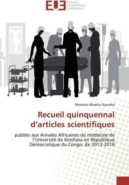 Produktbild Recueil quinquennal d'articles scientifiques (Modeste Mwehu Nyembo, 2019)