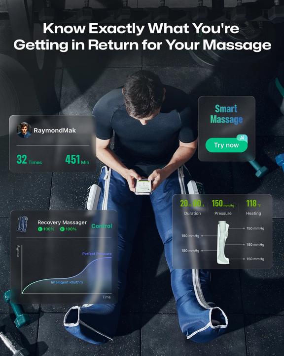 Image du produit Urevo Kabelloses Recovery-Massagegerät (UCRM002)