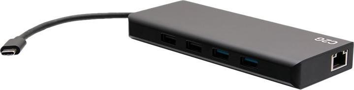 Produktbild C2G USB-C 9-in-1 Dual Display Docking Station with HDMI, Ethernet, USB, 3.5mm Audio and Power Del... (USB-C, 7 Ports)