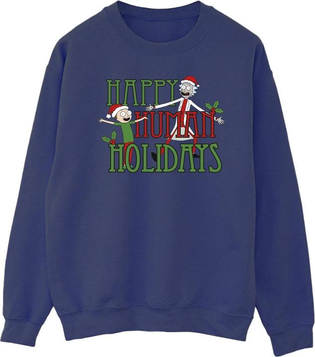 Rick And Morty Happy Human Holidays Sweatshirt (XL)