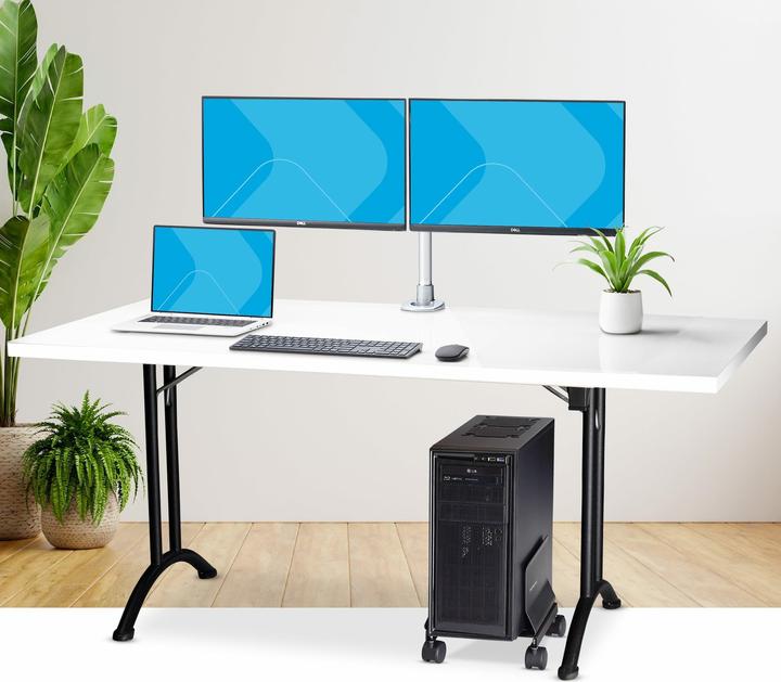 Produktbild StarTech com CPUMOBILESTND, Cart CPU-Halterung, Tower, 21 kg, Schwarz, Schraube, 4 Rad/Räder