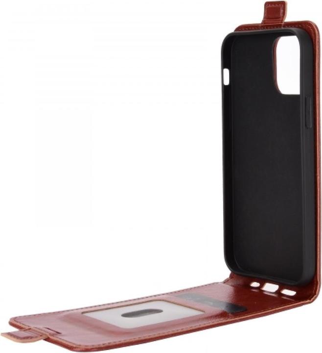 Produktbild Screenguard iPhone 12 Pro Max Leder Hülle Ledertasche aufklappbar unten (Apple iPhone 12 Pro Max)