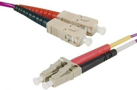 Produktbild Exertis Connect LWL Patchkabel, 62,5/125 µm, OM1-Faser, SC Duplex Stecker/LC Duplex Stecker, orange, 0,5 m (CAT6, 0.50 m)