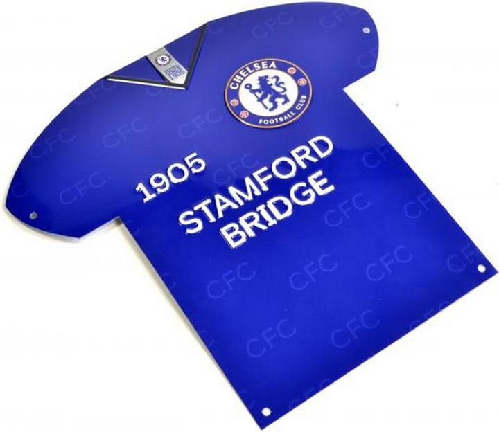 Chelsea FC Tafel Shirt Shaped Metall (One Size)