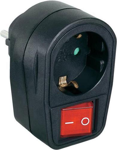 Actual product image Renkforce 1296317 Switchable intermediate socket 2 pole Black (2 x, 2-pole)