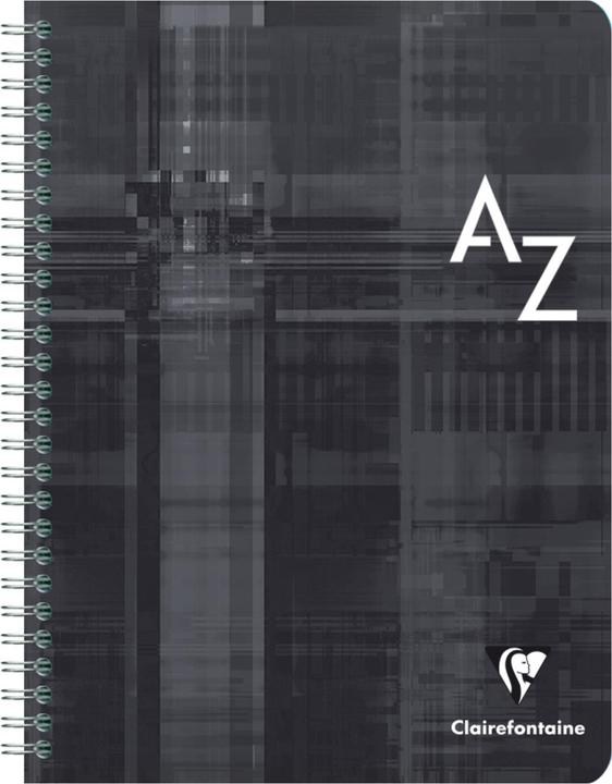 Image du produit Clairefontaine Carnet à spirales avec index A -Z (17 x 22 cm, Quadrillé)