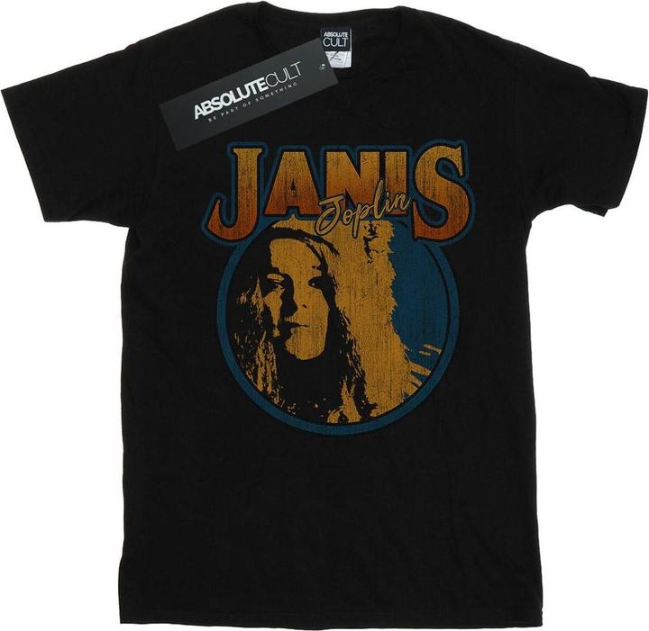 Janis Joplin Distressed Circle TShirt (S)