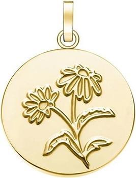 Rosefield Lovely Gold-Plated Pe-Gold-Daisy Flower Coin Pendant