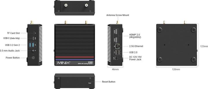 Produktbild Minix NEO Z300-0dB (Intel Core i3-N300, 16 GB, 512 GB, Intel UHD Graphics)
