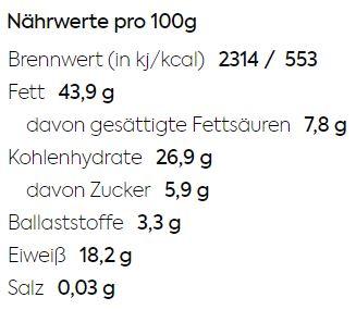 Valori nutrizionali e ingredienti KoRo Anacardi leggeri (1000g) (1000 g)