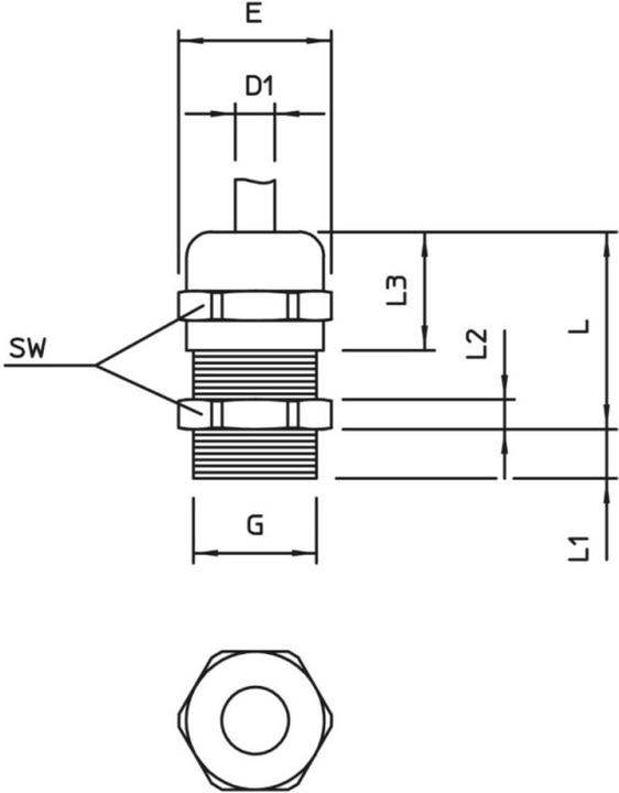 Produktbild OBO Bettermann obo-bettermann System conex. IJF. – Leitungseinführungen v-tec-vm MS16 IP68 messingfarben