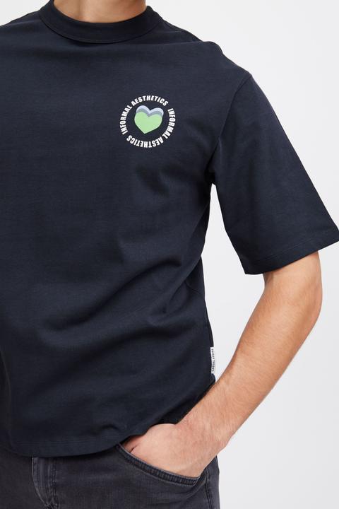 Actual product image Casual Friday CFTue relaxed fit tee with chest print 20505006 (M)