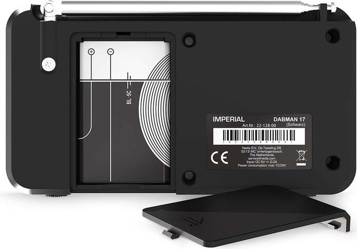 Productafbeelding Imperial DABMAN 17 DAB+ / FM Stereo Radio Zwart (DAB+, FM, VHF, Bluetooth)