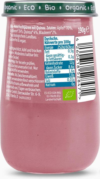 Image du produit Freche Freunde Fruits Pomme, Fraise & Quinoa 190 g (323 g)