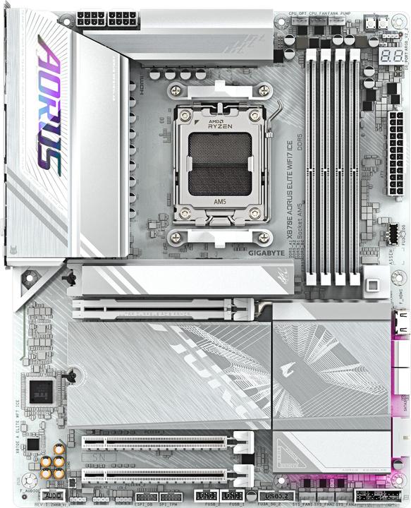 Gigabyte X870E AORUS Elite WIFI7 ICE (AM5, AMD X870E, ATX)