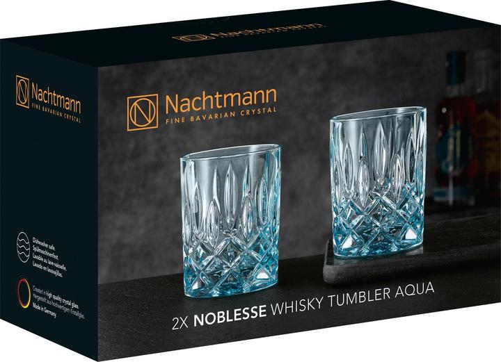 Produktbild Nachtmann Whiskybecher aqua Noblesse 2er (2.95 dl, 2 x, Whiskygläser)