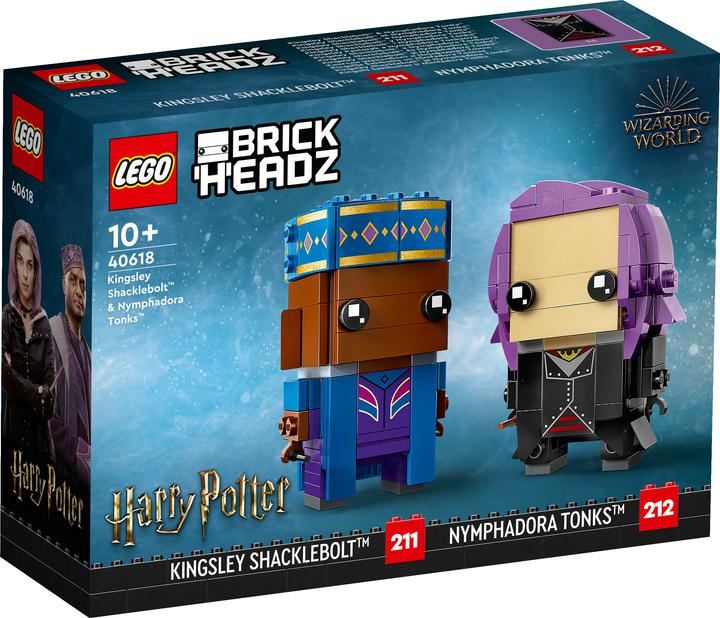 Actual product image LEGO BrickHeadz - Kingsley Shacklebolt & Nymphadora Tonks (40618, LEGO Harry Potter, LEGO Rare Sets)
