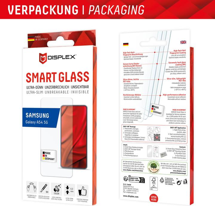 Actual product image Displex Smart Glass, Displayschutzfolie (1 Piece, Samsung Galaxy A54 5G)
