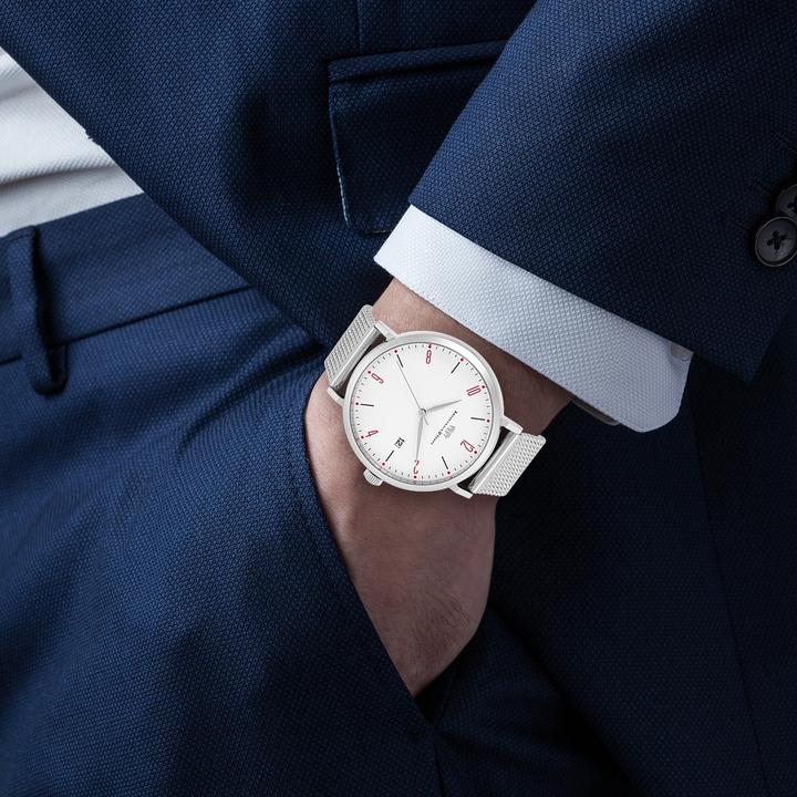 Immagine prodotto Orologio al quarzo Arakon II in acciaio inox argento - 34110 (Orologio da polso analogico, 42 mm)