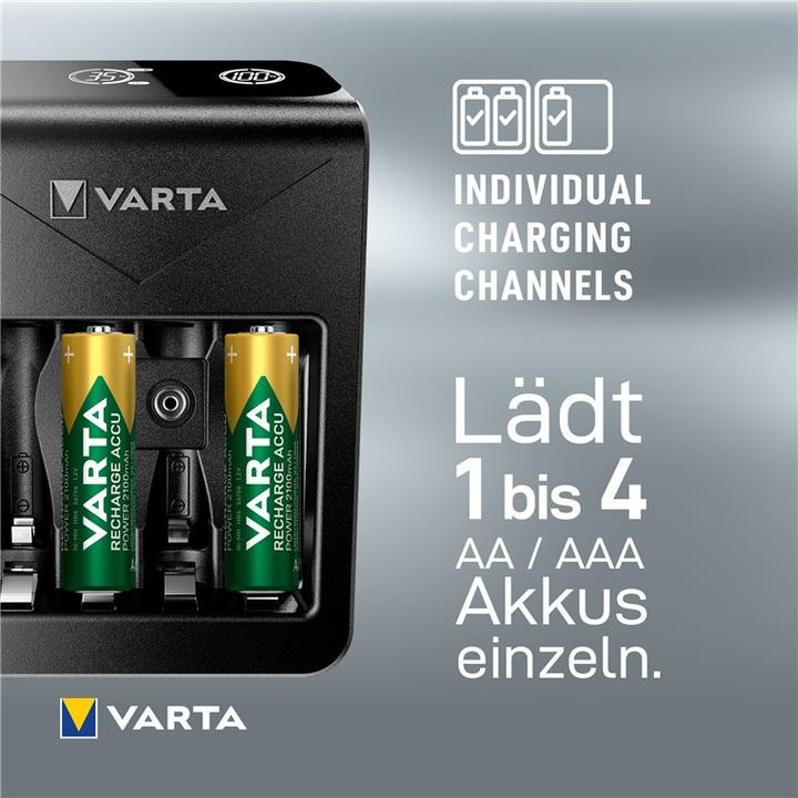 Produktbild Varta LCD Plug Charger+ (1 Stk., AA, 2100 mAh, Ladegerät inkl. Akku)