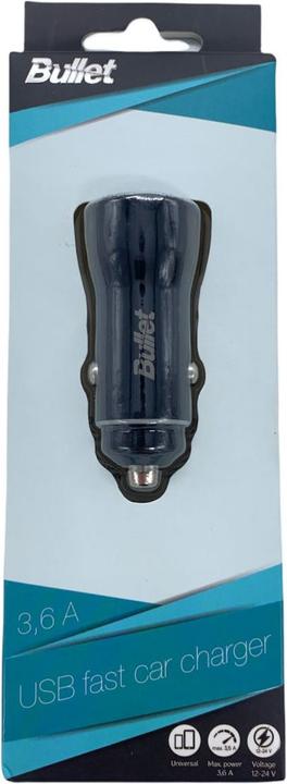 Actual product image Bullet USB Car Charger Q3.0 + Type C 2.4A