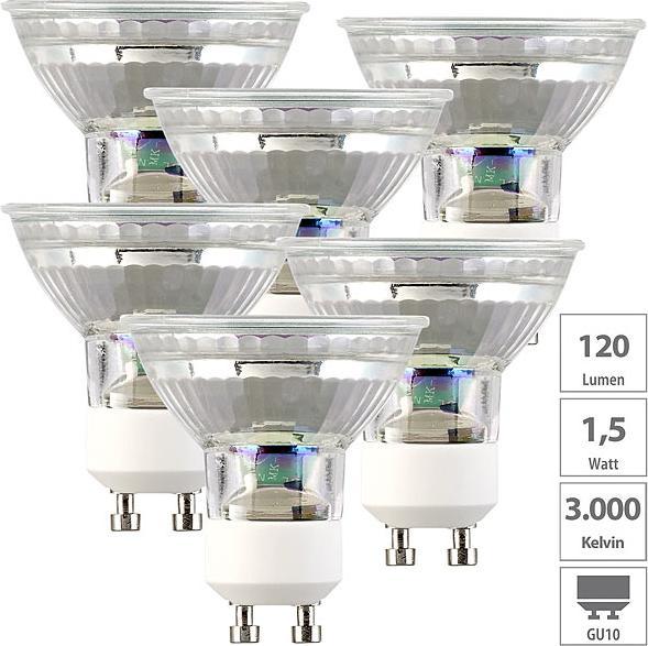 Produktbild Luminea 6er-Set LED-Spotlight (GU10, 1.50 W, 120 lm, 6 x, B)