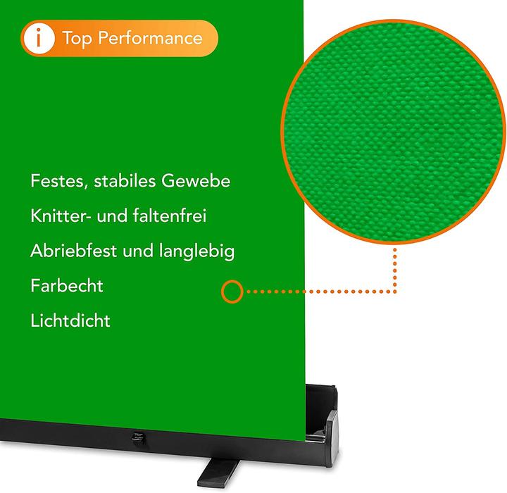Produktbild Walimex pro Roll-up Panel Hintergrund grün 165x220 (176.50 cm, 226 cm)