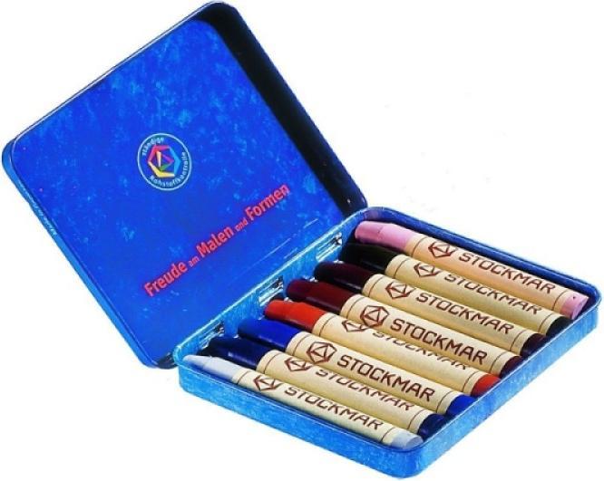 Actual product image Stockmar wasstiftjes ass. no. 1 - 8 aanv. kleuren (Multicoloured, 8 x)
