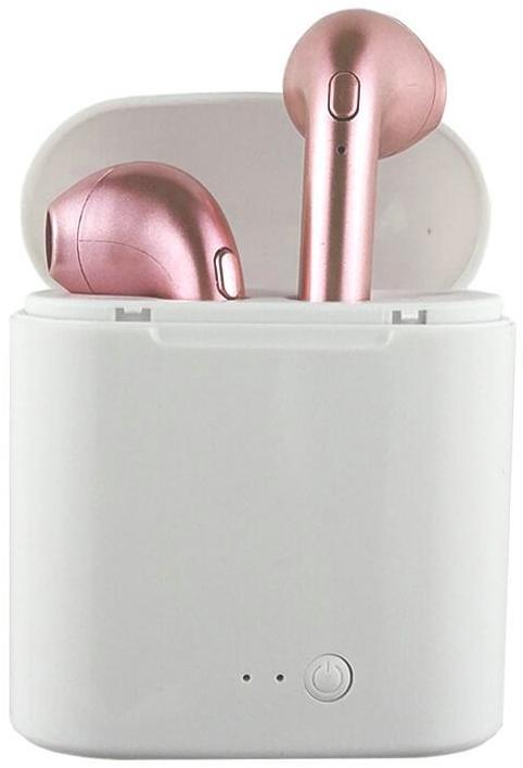 Image du produit PhoneLook Ecouteurs sans fil i7S TWS Bluetooth 4.2 avec étui de rangement et de chargement Or rose