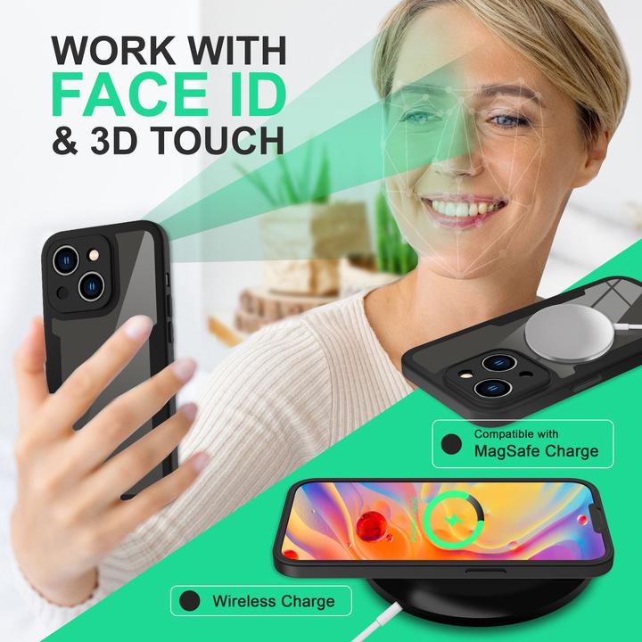 Produktbild Nalia Klare 360 Grad Hybrid Hülle (Apple iPhone 14)
