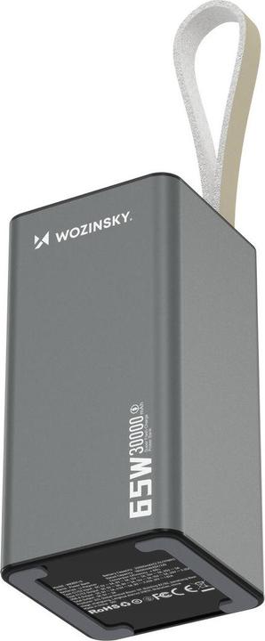 Actual product image Wozinsky Powerbank K65+ 65W 30000mAh 2x USB-C, 1x USB-A 65W - black (30000 mAh, 65 W, 65 Wh)