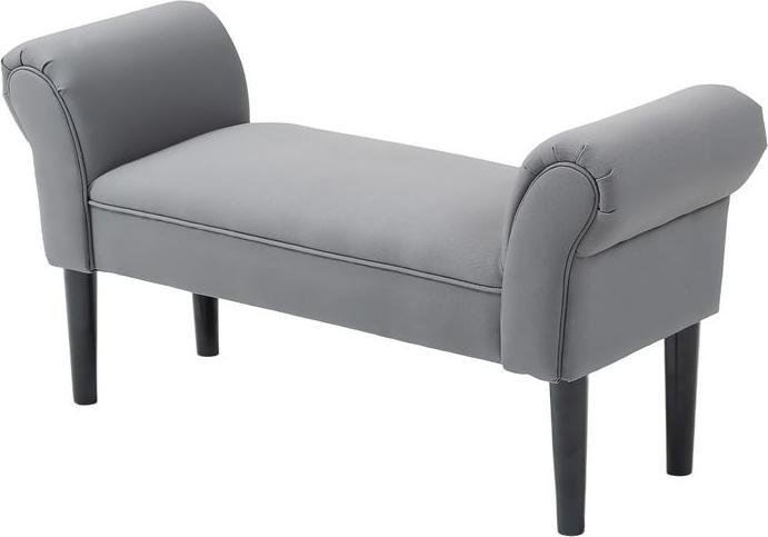 Produktbild Swisshandel24 Bettbank, Polsterbank, Sitzbank, Flurbank für Schlafzimmer, bis 130 kg Grau (36 cm)
