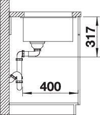 Actual product image Blanco Etagon 500-U (Top-mounted sink, 46 cm, 53 cm)