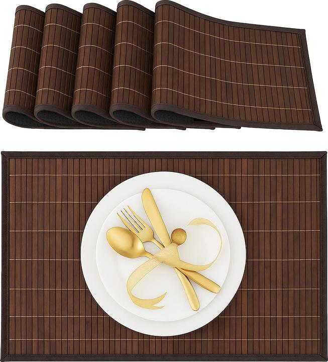 Immagine prodotto Relaxdays Set da 6 tovagliette (6 pz., 45 x 30 x 0,3 cm)