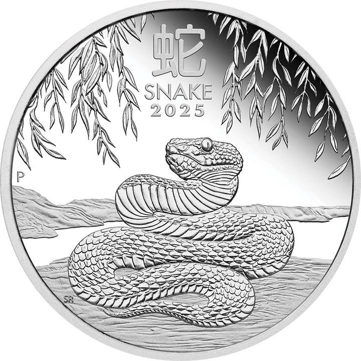 Immagine prodotto The Perth Mint Argento Lunar III 1 oz PP - Serpente 2025 (999.90, 2025)