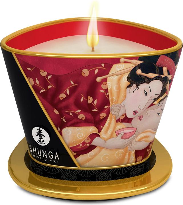 Shunga Massagekerze Erdbeerwein (170 ml)