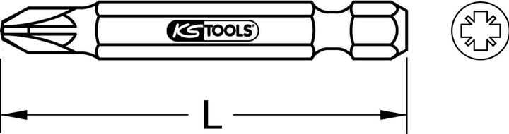 Produktbild KS Tools 1/4" TiN Bit (PZ3)