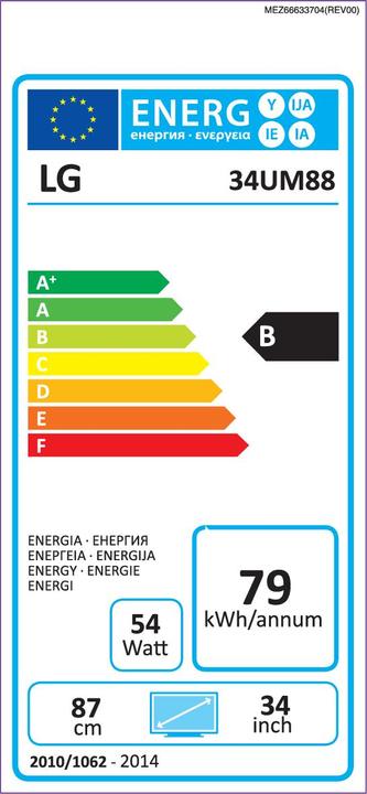 Energie-Label LG 34um88-P (3440 x 1440 Pixel, 34")
