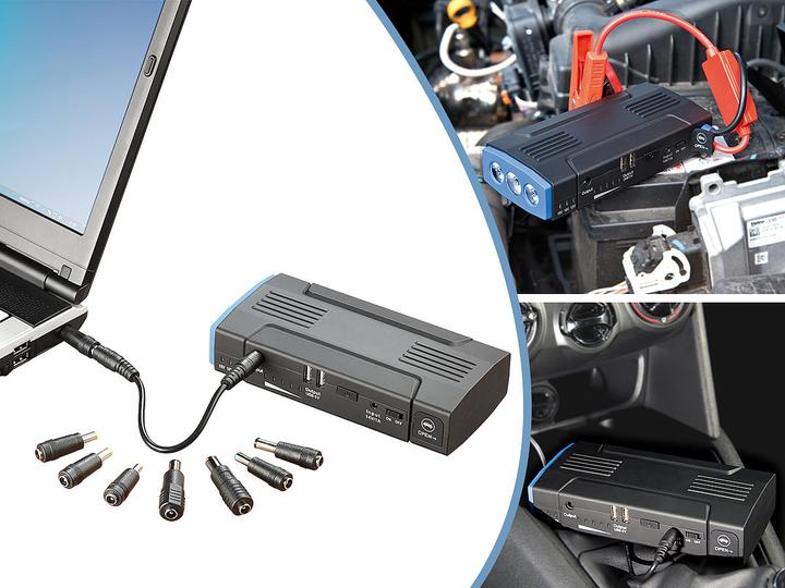 Produktbild Revolt Notebook-Powerbank mit Kfz-Starthilfe (12000 mAh, 177600 Wh)