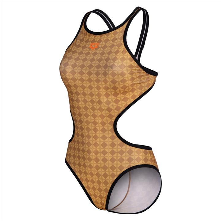 Arena W 50th Gold Swimsuit Tech One Back (32)