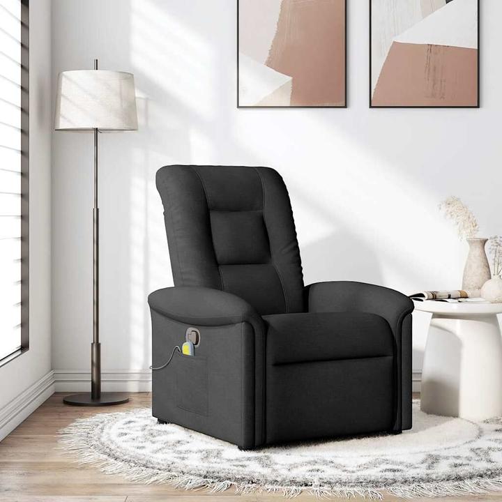 VidaXL Massagesessel Schwarz Stoff Massage TV-Sessel