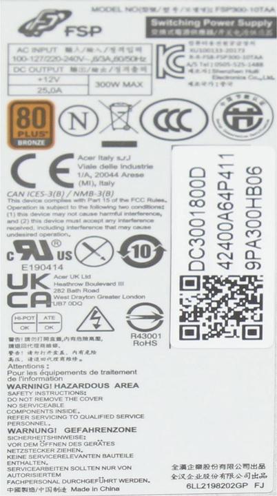 Image du produit Acer XU100133-20173 (300 W)