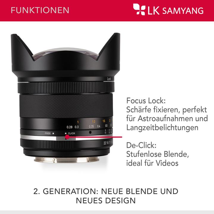 Image du produit Samyang 14mm f/2.8 MKII Canon EF (Canon EF, APS-C / DX)